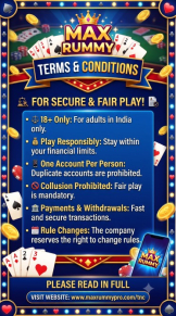 max rummy game terms and conditions